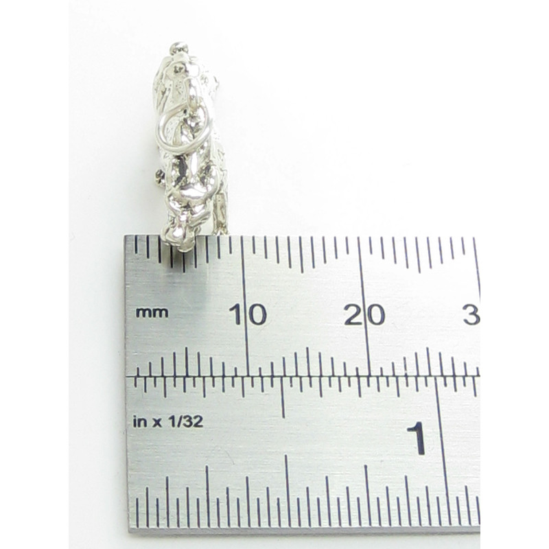 Saber Toothed Tiger Charm, Unique .925 Sterling Silver